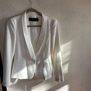 Fitted white Zara tuxedo